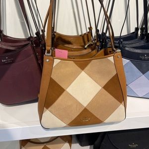 Kate Spade Leila Medium Triple Compartment Shoulder Bag
Patchwork Suede